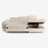 Schlafsofa mit rechter Ottomane, Stauraum und verstellbarer Kopfstütze Eluna Angebot