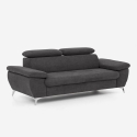 Moderner 3-Sitzer Stoffsofa mit verstellbarer Rückenlehne und Armlehnen Zana Verkauf