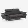 Moderner 3-Sitzer Stoffsofa mit verstellbarer Rückenlehne und Armlehnen Zana Auswahl