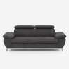 Moderner 3-Sitzer Stoffsofa mit verstellbarer Rückenlehne und Armlehnen Zana Lagerbestand