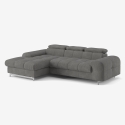 3-Sitzer Schlafsofa mit linker Ottomane, verstellbarem Kopfteil und Stauraum Nura Sales