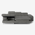 3-Sitzer Schlafsofa mit linker Ottomane, verstellbarem Kopfteil und Stauraum Nura Angebot