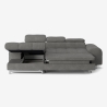 3-Sitzer Schlafsofa mit linker Ottomane, verstellbarem Kopfteil und Stauraum Nura Angebot