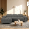 3-Sitzer Schlafsofa mit linker Ottomane, verstellbarem Kopfteil und Stauraum Nura Aktion