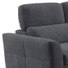 Ausziehbares 3-Sitzer Schlafsofa mit rechter Bettkasten-Chaiselongue Nuro Auswahl