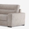 Moderner 3-Sitzer Ecksofa aus Stoff mit linker Ottomane Mello Sales