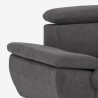 Moderner 3-Sitzer Stoffsofa mit verstellbarer Rückenlehne und Armlehnen Zana Maße