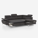 Verstellbares 3-Sitzer Schlafsofa mit rechter Ottomane und Stauraum Tova Lagerbestand