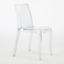 Cristal Light Grand Soleil Design stapelbare Stühle aus transparentem Polycarbonat für Küche und Bar  Maße