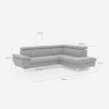 Verstellbares 3-Sitzer Schlafsofa mit rechter Ottomane und Stauraum Tova 