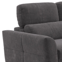 Verlängerbares Relaxsofa mit linksseitiger Ottomane und Stauraum aus Chenille, 3-Sitzer Sira Katalog