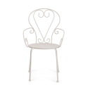 Stapelbarer Gartenstuhl im Shabby Chic Stil Bizzotto Etienne 