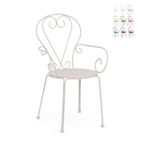 Stapelbarer Gartenstuhl im Shabby Chic Stil Bizzotto Etienne Aktion