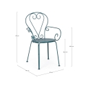 Stapelbarer Gartenstuhl im Shabby Chic Stil Bizzotto Etienne 