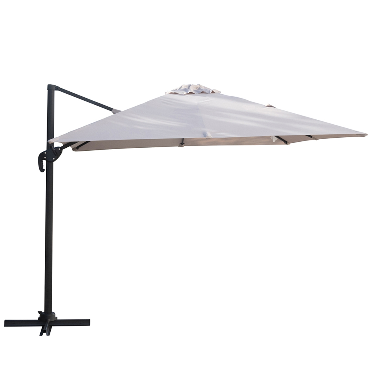 Deluxe Ampelschirm Garten 3x4 mit drehbarem Seitenarm