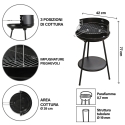 Rundgrill Ø 38cm mit verstellbarem Grillrost Grato Holzkohlegrill Modell