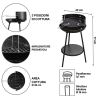 Rundgrill Ø 38cm mit verstellbarem Grillrost Grato Holzkohlegrill Modell