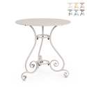 Runder Gartentisch 70cm mit 3 Beinen im Shabby Chic Etienne Aktion