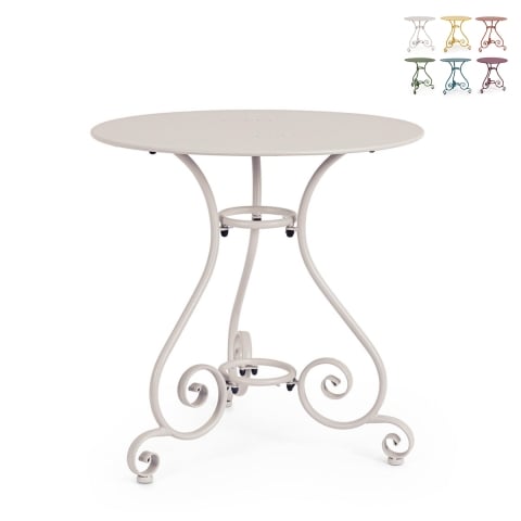 Runder Gartentisch 70cm mit 3 Beinen im Shabby Chic Etienne Aktion