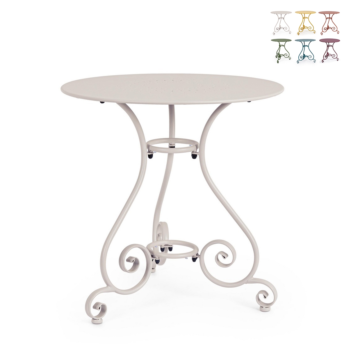 Runder Gartentisch 70cm mit 3 Beinen im Shabby Chic Etienne Aktion