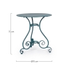 Runder Gartentisch 70cm mit 3 Beinen im Shabby Chic Etienne 