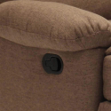Klappbarer Schaukelsessel Relaxsessel mit Fußstütze Stoff Design Sofia 