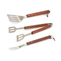 3-teiliges Grillbesteck-Set aus Edelstahl und Holz Firao Aktion