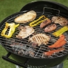 Runder Holzkohlegrill aus Stahl mit Deckel und Rädern Torka Rabatte
