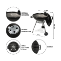 Runder Holzkohlegrill 55cm mit Deckel und Rädern Ardena Auswahl