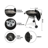 Runder Holzkohlegrill 55cm mit Deckel und Rädern Ardena Auswahl