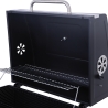 Holzkohlegrill mit Deckel, verstellbarem Grillrost und Rädern Grilla Modell