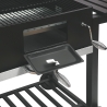 Holzkohlegrill mit Deckel, verstellbarem Grillrost und Rädern Grilla Eigenschaften