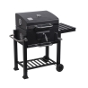 Holzkohlegrill mit Deckel, verstellbarem Grillrost und Rädern Grilla Angebot
