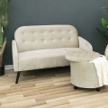 2-Sitzer Sofa aus Stoff in Vintage-Samtoptik, Taupe, Zelto Aktion