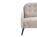2-Sitzer Sofa aus Stoff in Vintage-Samtoptik, Taupe, Zelto Rabatte