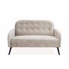 2-Sitzer Sofa aus Stoff in Vintage-Samtoptik, Taupe, Zelto Angebot
