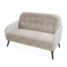 2-Sitzer Sofa aus Stoff in Vintage-Samtoptik, Taupe, Zelto Sales