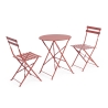 Rundes Outdoor-Set: 2 zusammenklappbare Gartenstühle - Bistrot Maße