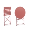 Rundes Outdoor-Set: 2 zusammenklappbare Gartenstühle - Bistrot 