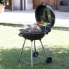 Runder Holzkohlegrill Ø57x90cm mit Rädern und Deckel Seara Verkauf