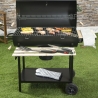 Holzkohlegrill mit Deckel, Rädern und 2 Holzablagen Matambre Angebot
