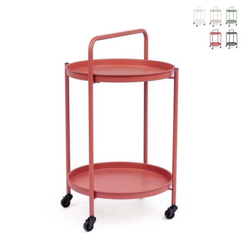 Klappbarer Servierwagen für den Außenbereich Garten Austin Twin Aktion