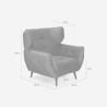 Relaxsessel Wohnzimmer modernes Design aus Velourssteppung Lunna Maße