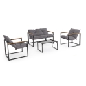 Gartenset mit 2 Sesseln, Sofa und Tisch Bizzotto Ilda Aktion