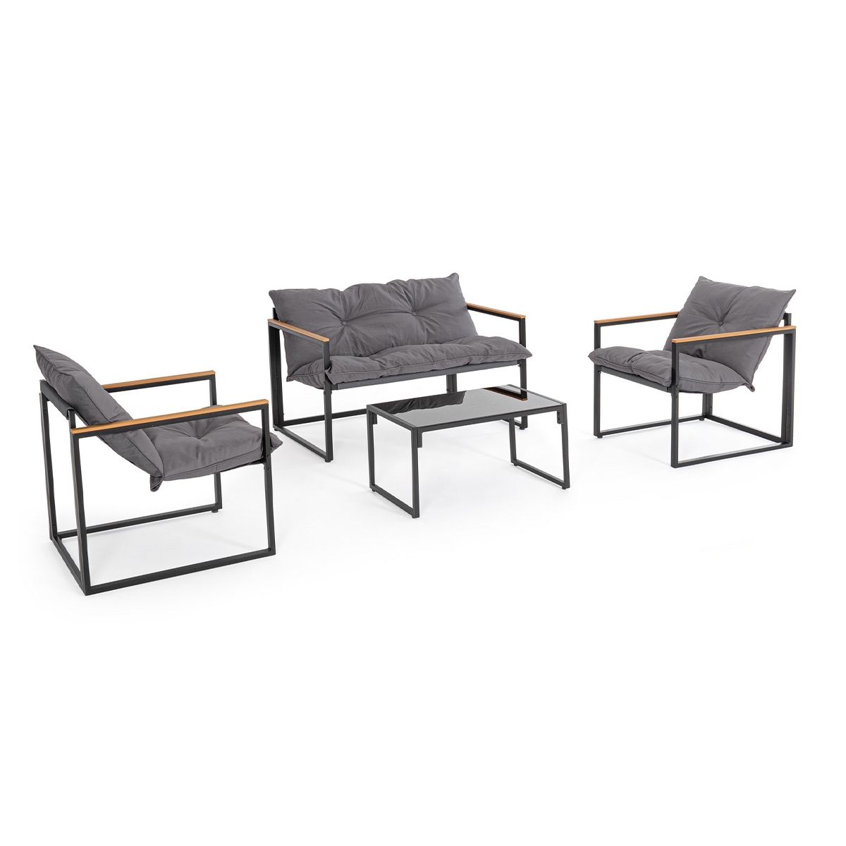 Gartenset mit 2 Sesseln, Sofa und Tisch Bizzotto Ilda Aktion Gartenset mit 2 Sesseln, Sofa und Tisch Bizzotto Ilda Aktion