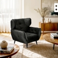 Relaxsessel Wohnzimmer modernes Design aus Velourssteppung Lunna Aktion