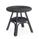Runder Gartentisch 52cm aus geflochtenem Rattan Bizzotto Alliss Aktion