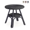 Runder Gartentisch 52cm aus geflochtenem Rattan Bizzotto Alliss Verkauf
