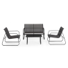 Moderner Garten-Lounge: Sofa, 2 Sessel, Beistelltisch Bizzotto Gonzalo Sales