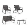 Moderner Garten-Lounge: Sofa, 2 Sessel, Beistelltisch Bizzotto Gonzalo 